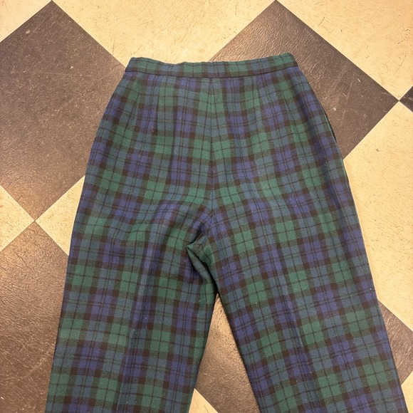 Vintage USA Pendleton Petite Black Watch Tartan Wool Blazer Pants Suit Set 26" - Picture 10 of 16
